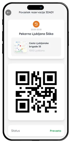 A phone screen showing PriHrani reservations page